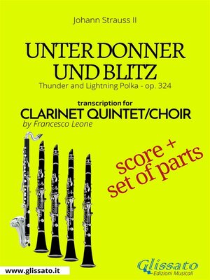 cover image of Unter Donner und Blitz--Clarinet quintet/choir score & parts